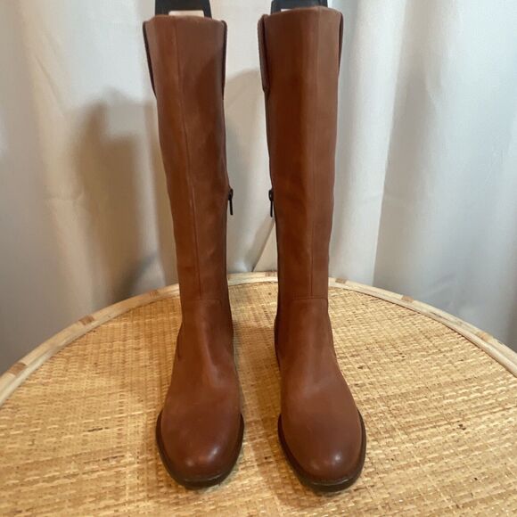 Born Shaunie Leather Boots In Cognac Sz 6 New W/O Tags - Picture 5 of 12